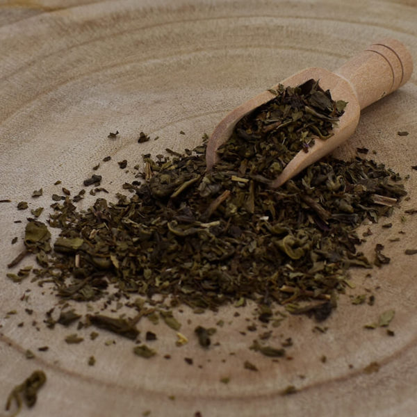 Té verde Gundpower con hojas de menta seleccionadas. Un té aromático, ligero y fresco que te trasladará a la mágia del paisaje marroquí.